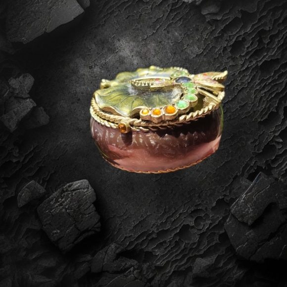 Jeweled Dragonfly Box - Ashleigh Manor - Pewter Enameled Box - Enameled Jeweled - Picture 4 of 5